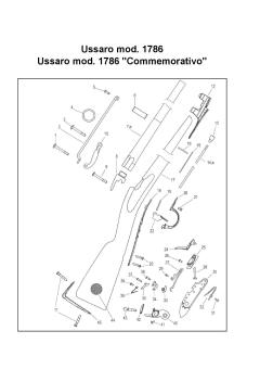 Explosionszeichnung USSARO Mod. 1786 Flint 